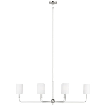 Sea Gull Lighting Foxdale 6-Light Linear Chandelier without Bulb