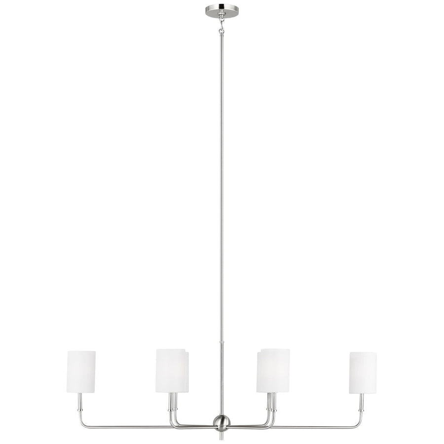 Sea Gull Lighting Foxdale 6-Light Linear Chandelier without Bulb