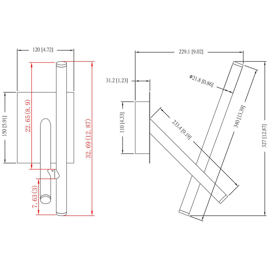 Eurofase Crossroads 3-Light LED Sconce