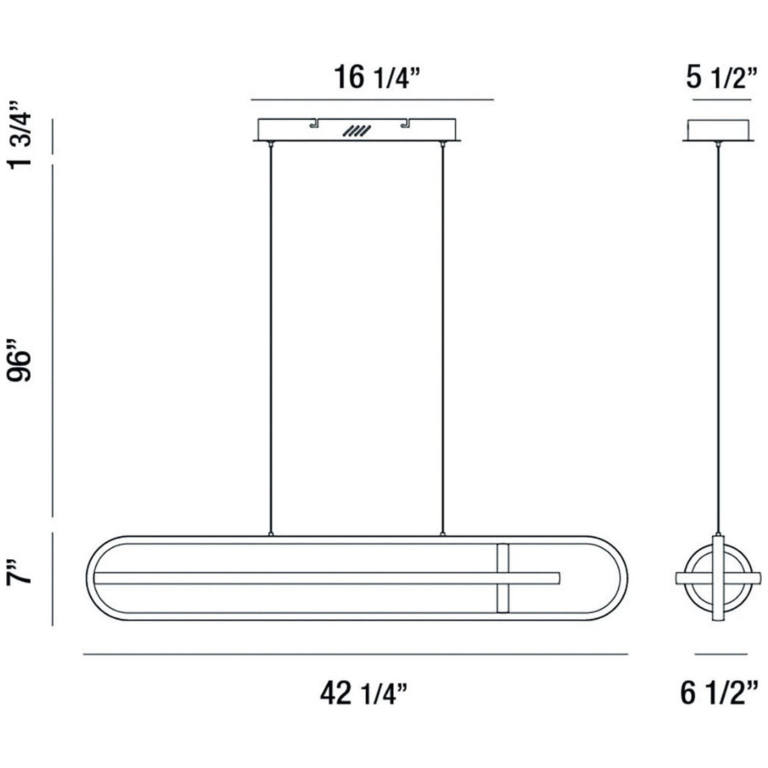 Eurofase Demark 42-Inch Linear Chandelier