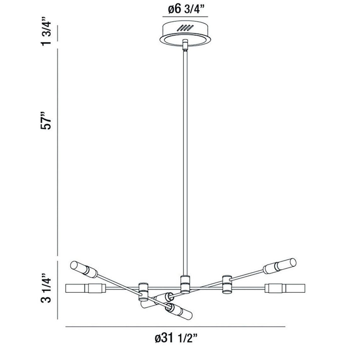 Eurofase Albany 32-Inch Chandelier