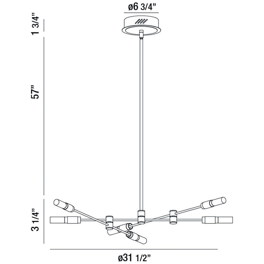 Eurofase Albany 32-Inch Chandelier