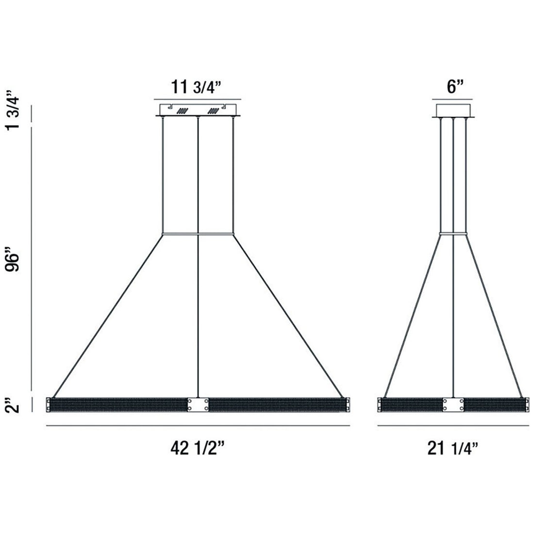 Eurofase Admiral Rectangular LED Chandelier