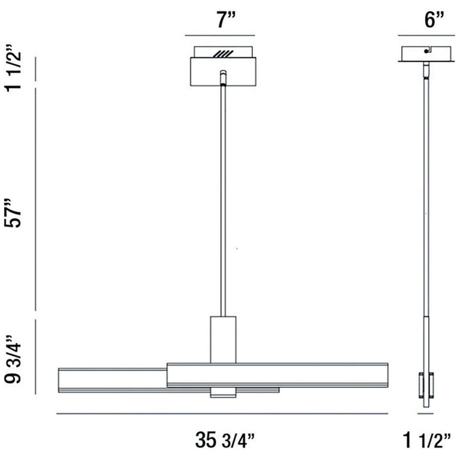 Eurofase Cameno 36-Inch Linear Chandelier