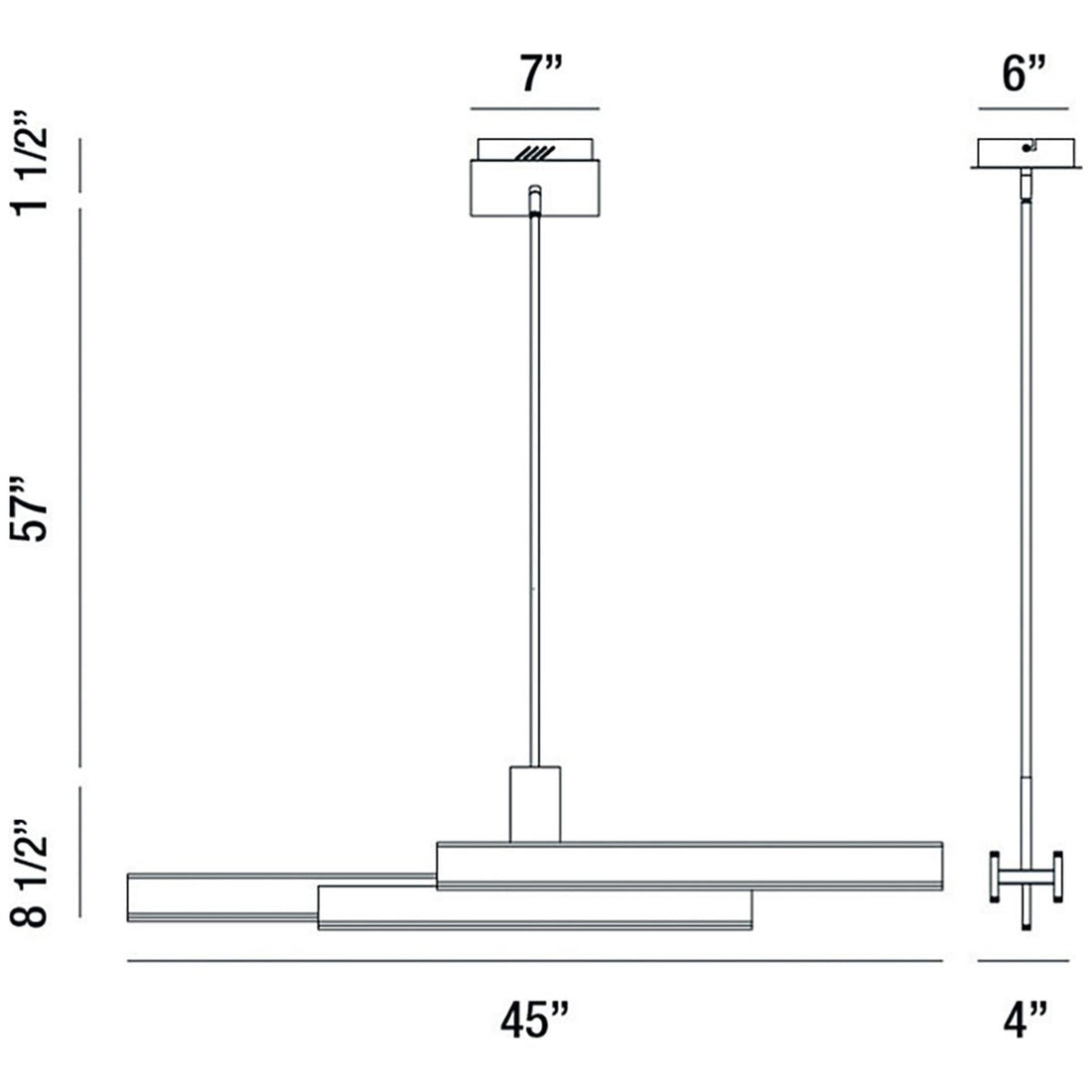 Eurofase Cameno 45-Inch Linear Chandelier