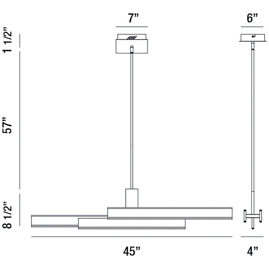 Eurofase Cameno 45-Inch Linear Chandelier