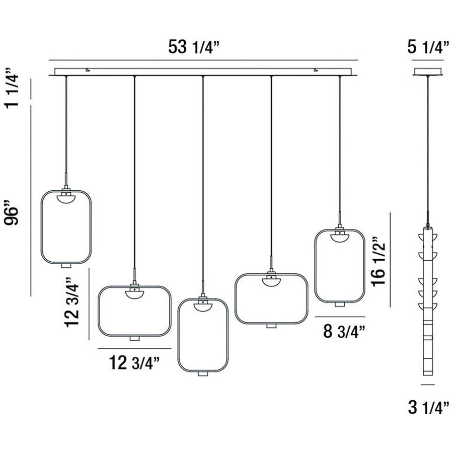 Eurofase Dagmar 53-Inch Linear Chandelier