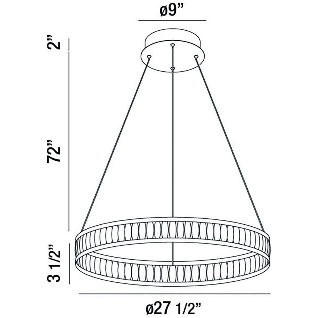 Eurofase Forster 27-Inch Round Chandelier