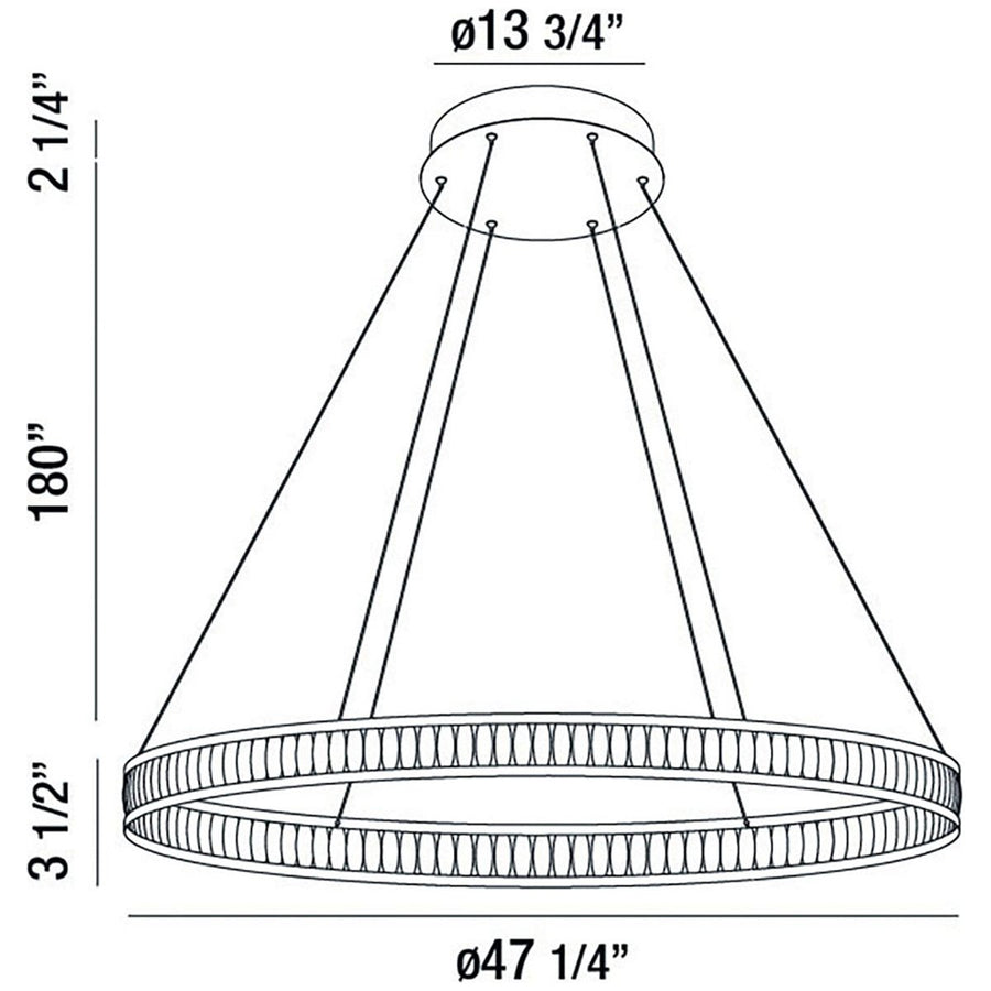 Eurofase Forster 47-Inch Round Chandelier