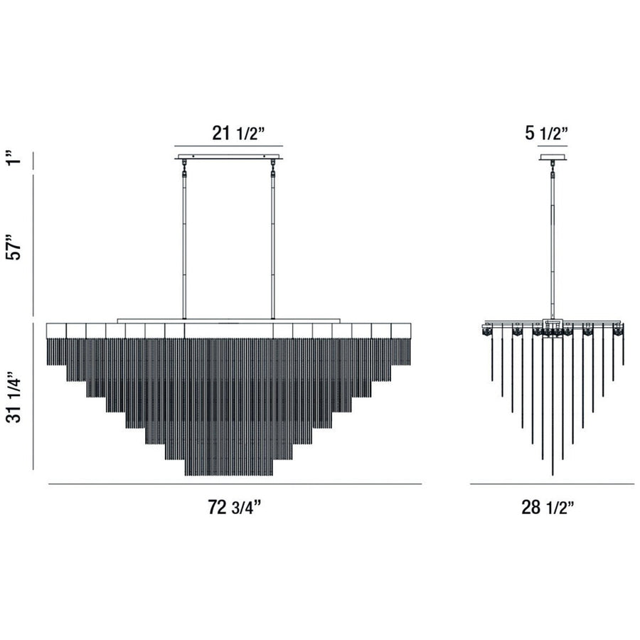 Eurofase Bloomfield 28-Light Oval LED Chandelier