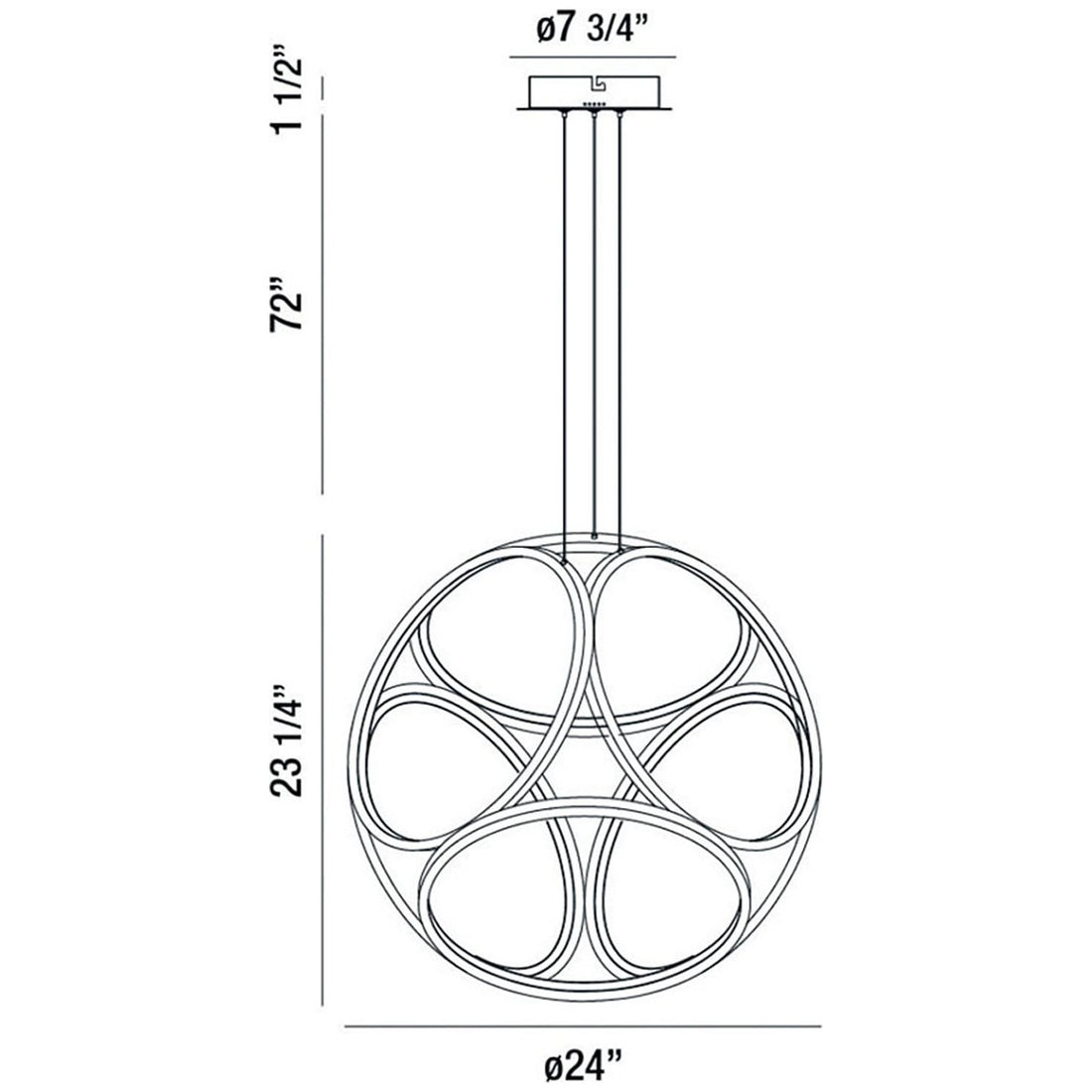 Eurofase Glenview 24-Inch Pendant