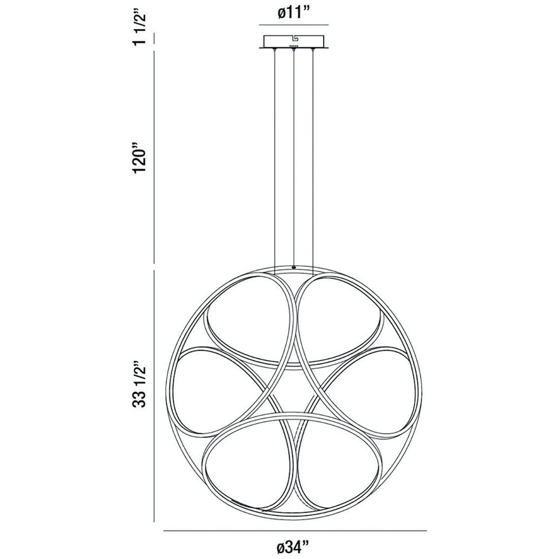 Eurofase Glenview 34-Inch Pendant