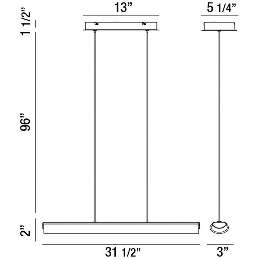 Eurofase Landor 32-Inch Linear Pendant