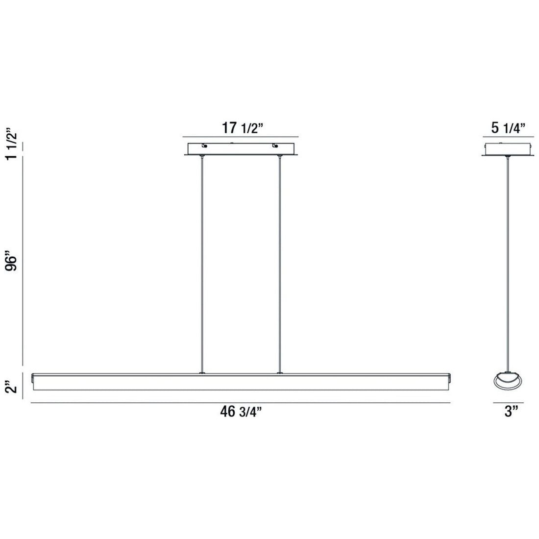 Eurofase Landor 47-Inch Linear Pendant