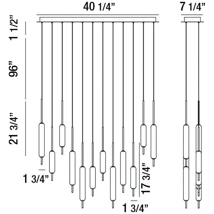 Eurofase Cumberland 40-Inch Linear Chandelier