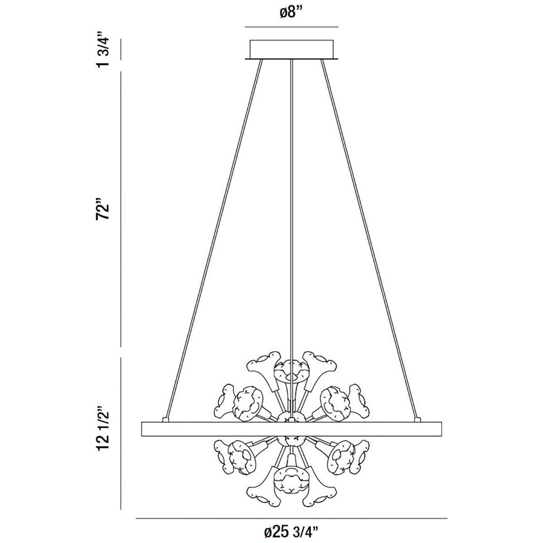 Eurofase Clayton 26-Inch Round Chandelier