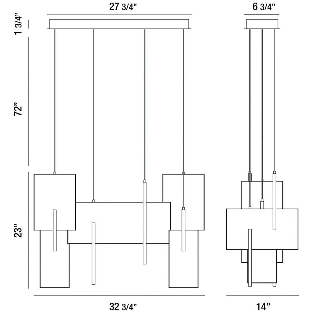 Eurofase Coburg Large Linear LED Chandelier