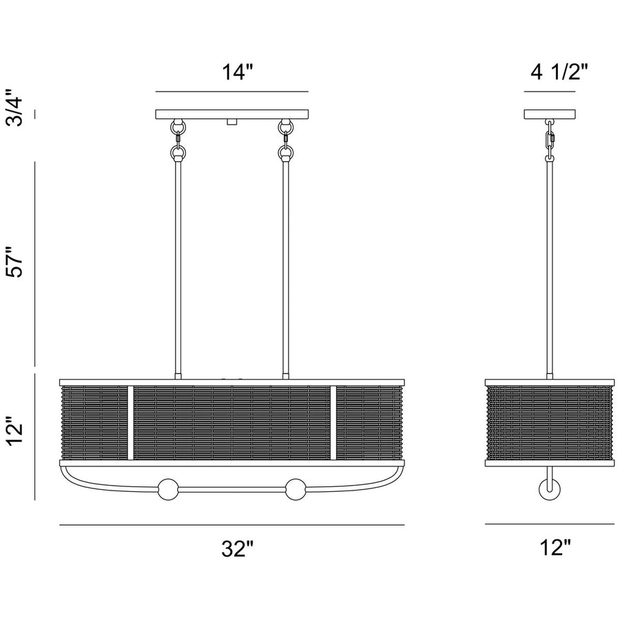 Eurofase Comparelli 4-Light Island Chandelier