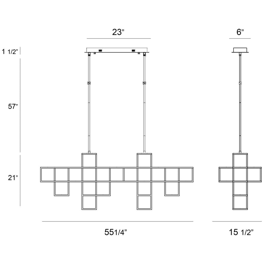 Eurofase Ferro 13-Light Linear LED Chandelier