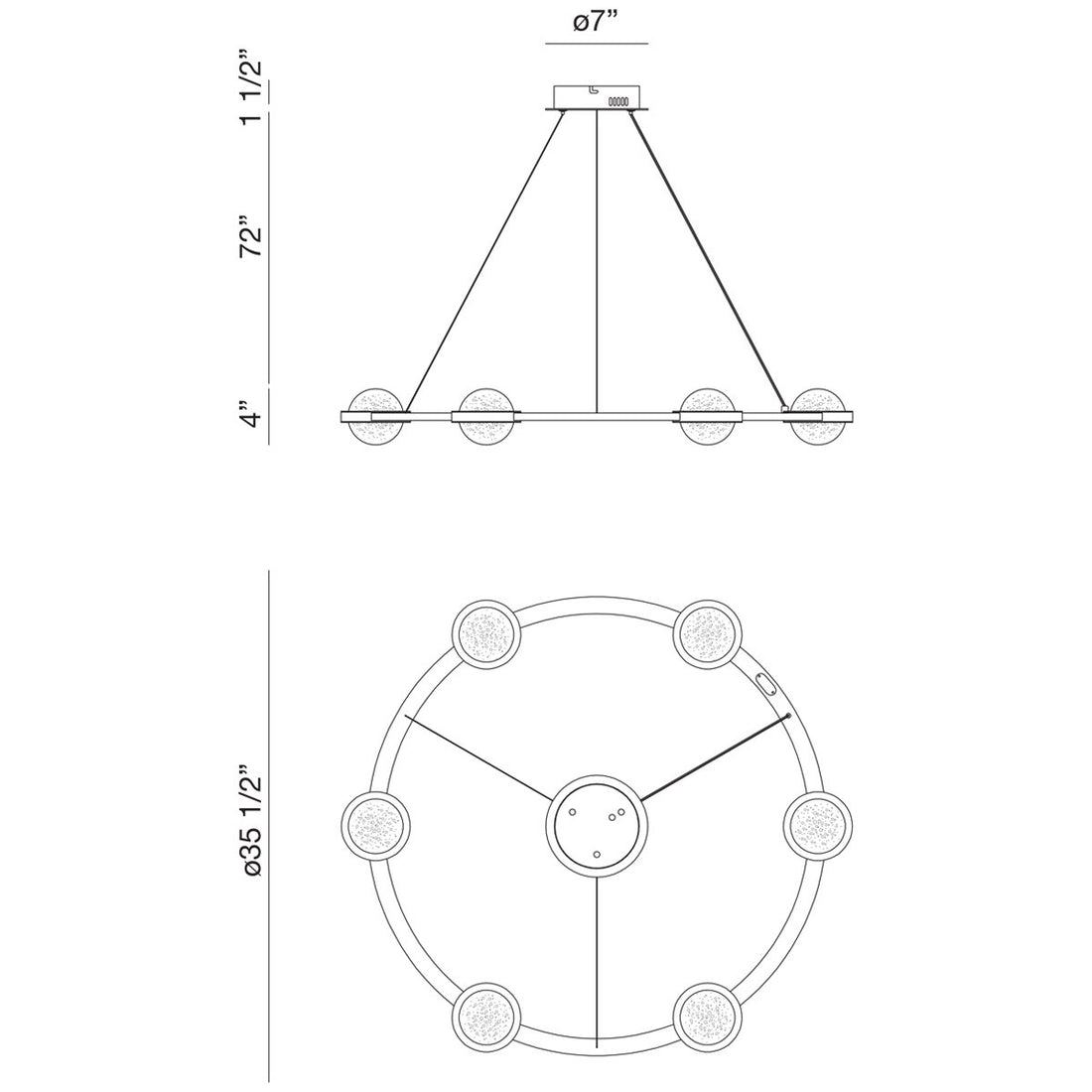 Eurofase Circolo 6-Light LED Chandelier