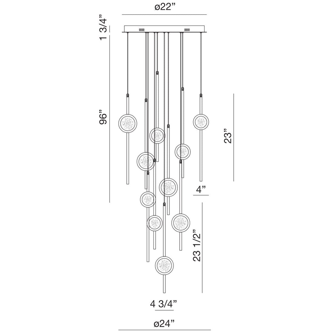 Eurofase Barletta 10-Light LED Chandelier