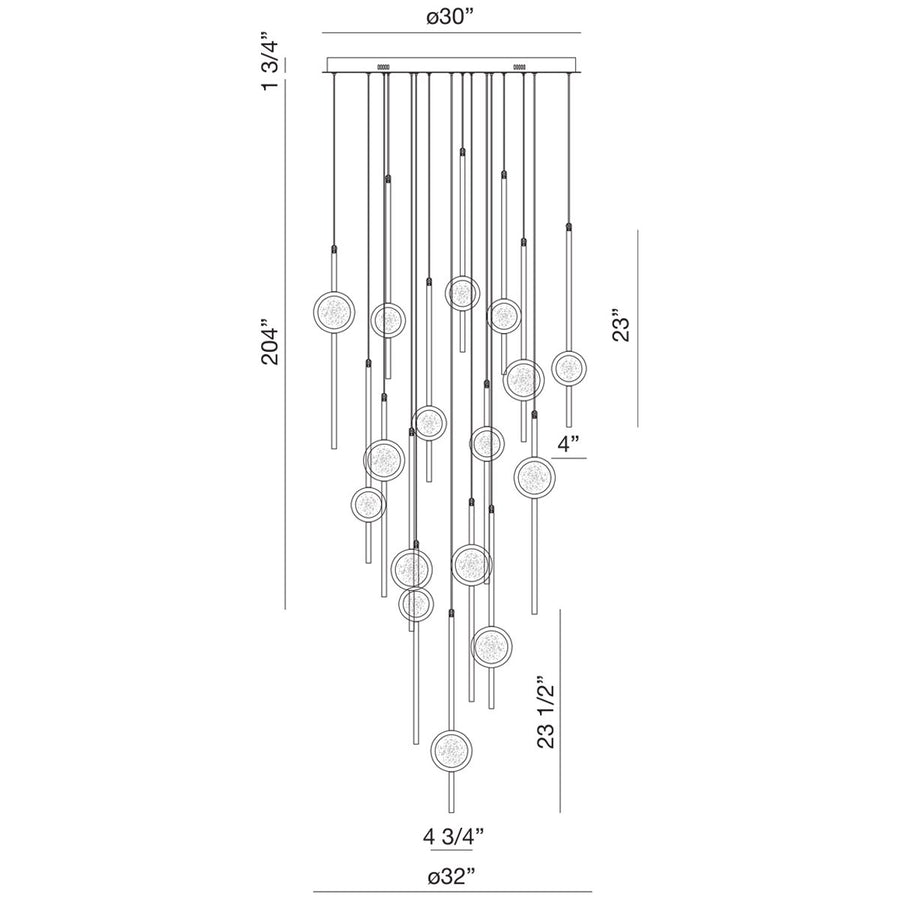 Eurofase Barletta 16-Light LED Chandelier