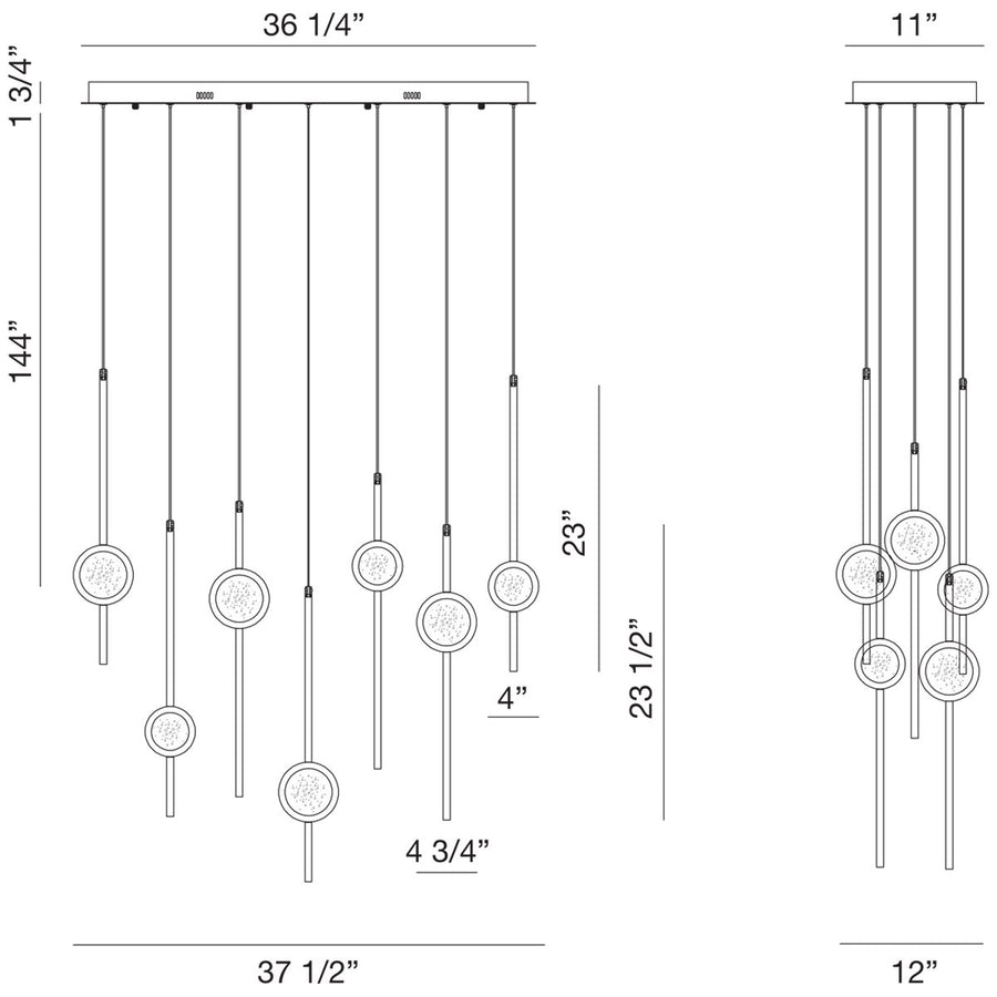 Eurofase Barletta 12-Light LED Chandelier