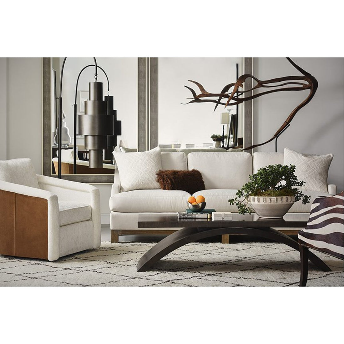 Hickory White Modern Retreat Valley Modern Walnut Cocktail Table