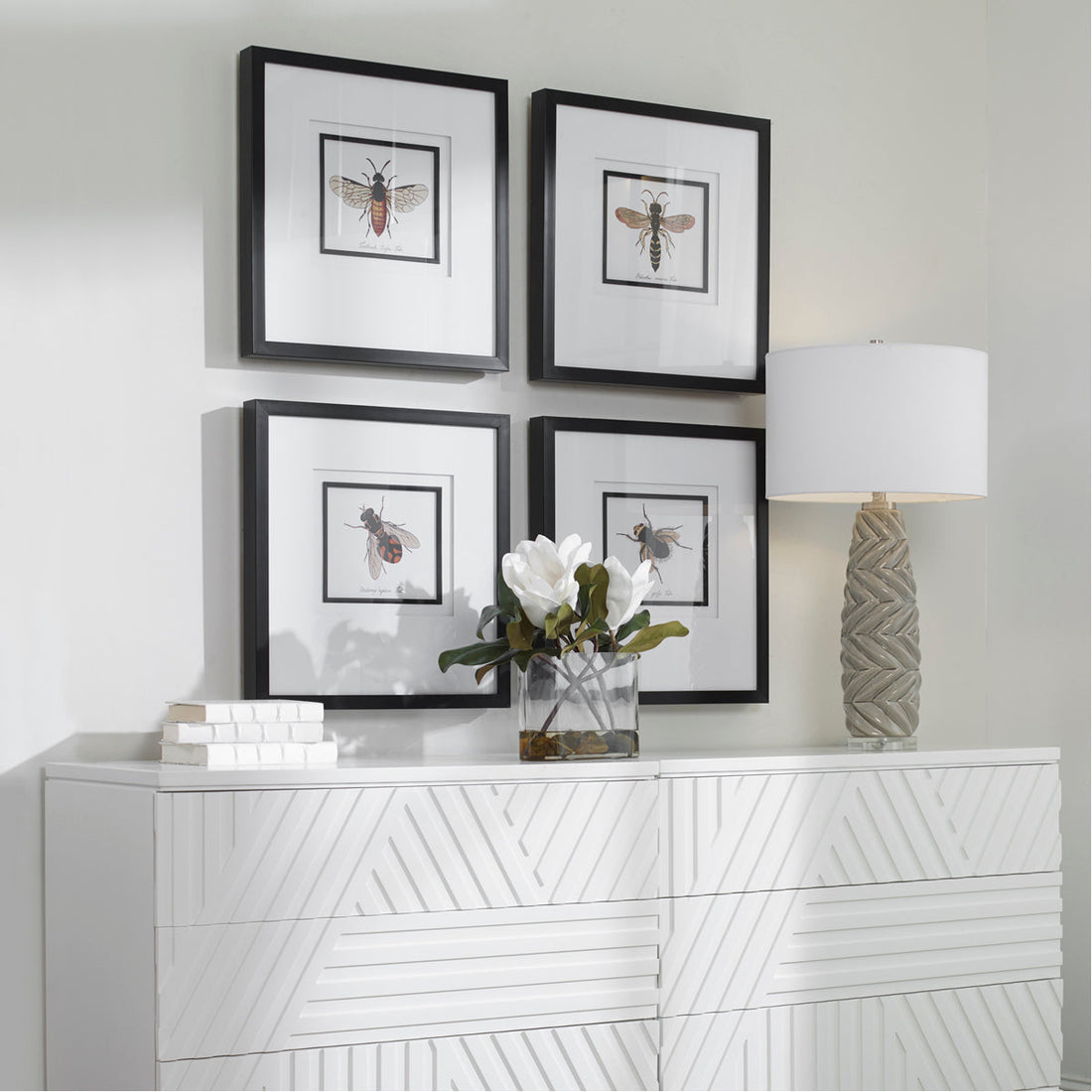 Uttermost Anthophila Framed Prints, Set of 4