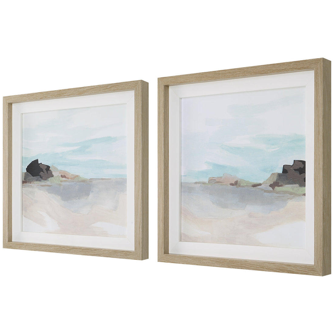 Uttermost Glacial Coast Framed Prints, Set of 2