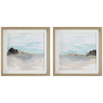 Uttermost Glacial Coast Framed Prints, Set of 2