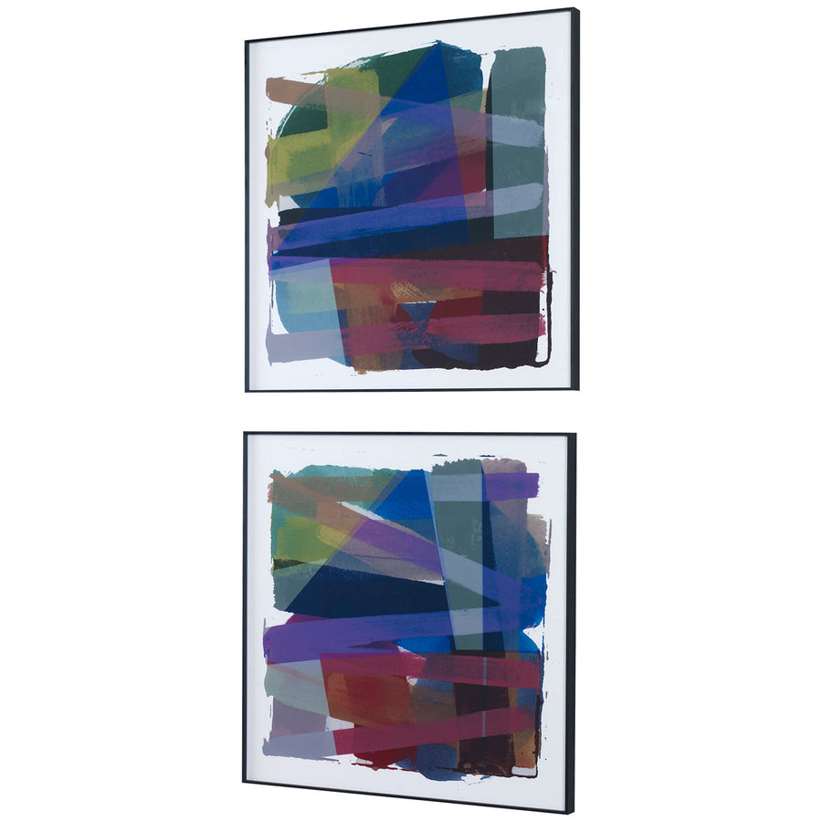 Uttermost Vivacious Abstract Framed Prints, Set of 2