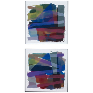 Uttermost Vivacious Abstract Framed Prints, Set of 2