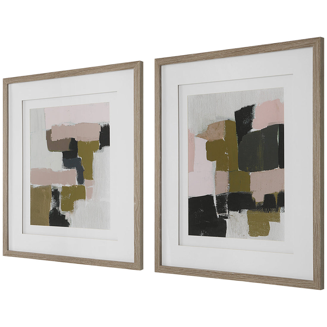 Uttermost Color Block Framed Prints, Set of 2