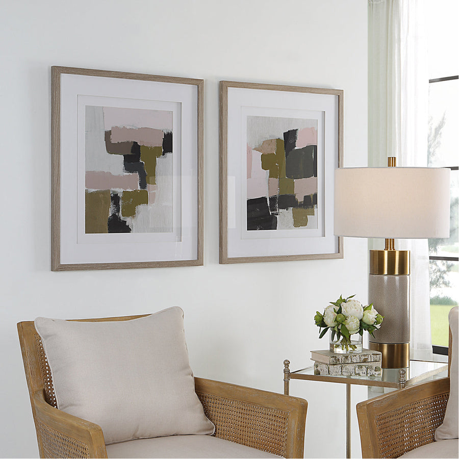 Uttermost Color Block Framed Prints, Set of 2