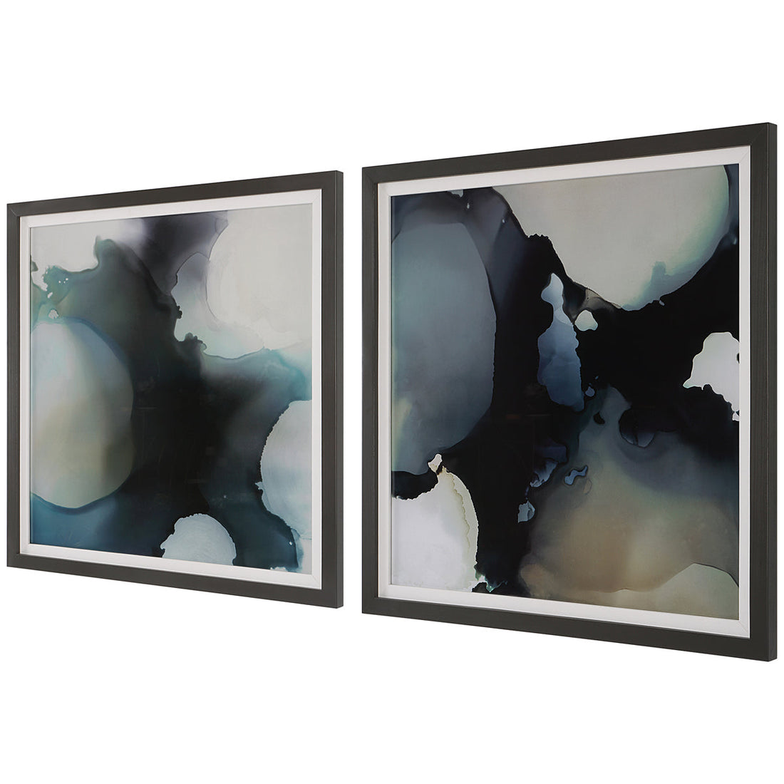 Uttermost Telescopic Abstract Framed Prints, Set of 2