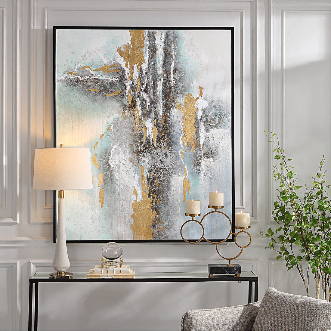 Uttermost Mountain Mist hand-painted Canvas Art