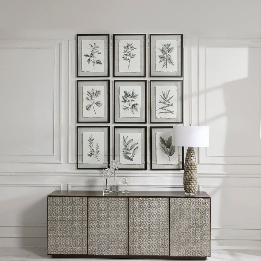 Uttermost Farmhouse Florals Framed Prints, Set of 9