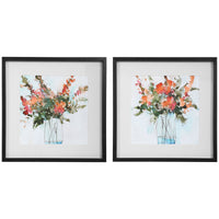 Uttermost Fresh Flowers Watercolor Prints, Set of 2