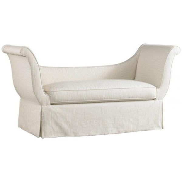 Hickory White Settee with Dressmaker Skirt