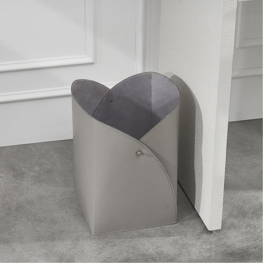 Interlude Home Tulip Wastebasket - Light Grey