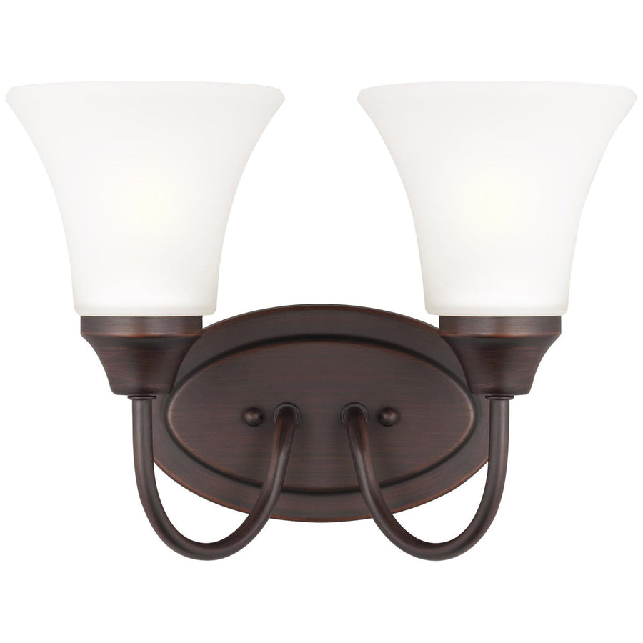 Sea Gull Lighting Holman 2-Light Wall/Bath Sconce with Bulb