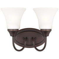 Sea Gull Lighting Holman 2-Light Wall/Bath Sconce with Bulb