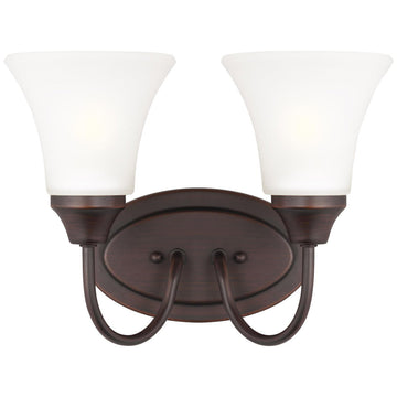 Sea Gull Lighting Holman 2-Light Wall/Bath Sconce with Bulb