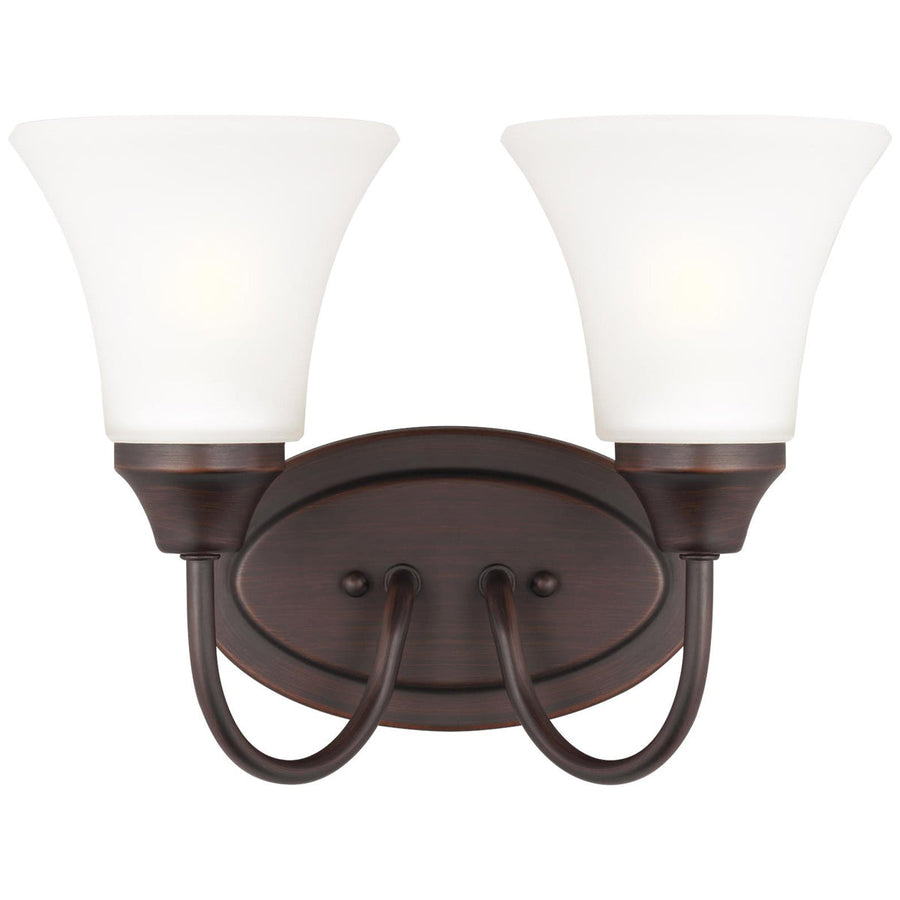 Sea Gull Lighting Holman 2-Light Wall/Bath Sconce with Bulb