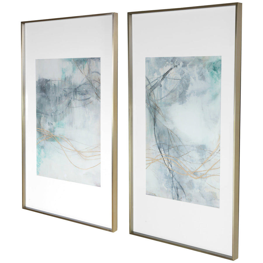 Uttermost Undulating Oro Abstract Prints, Set of 2