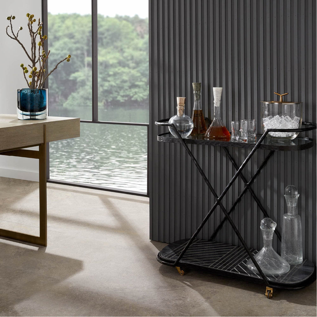 Arteriors Nakoa Bar Cart