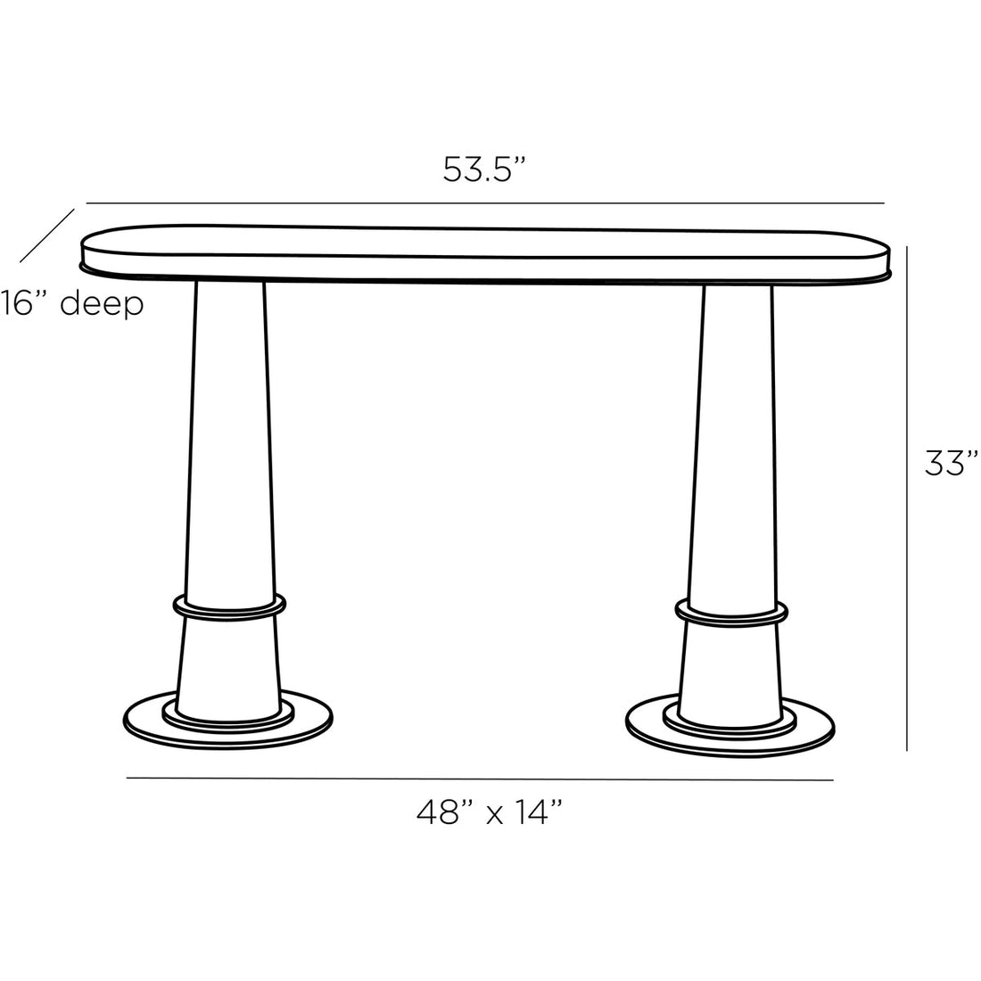 Arteriors Kamile Console Table