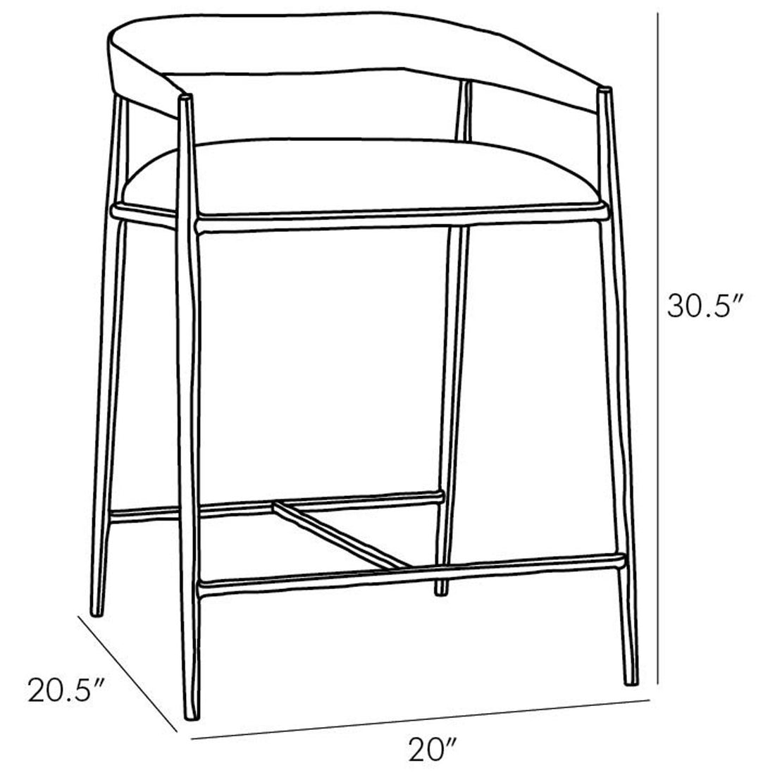 Arteriors Ansel Counter Stool