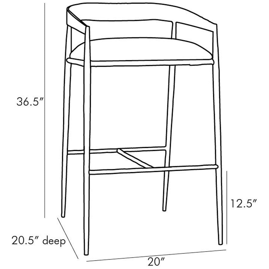 Arteriors Ansel Bar Stool